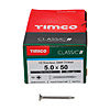 TIMCO 5.0 x 50mm PZ2 Double Countersunk Classic Multi-Purpose Screws (x200) 50050CLASS