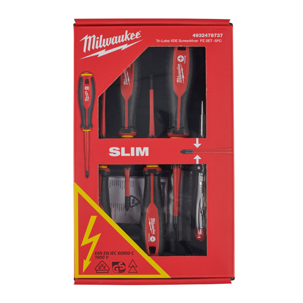 Milwaukee Tri-Lobe VDE Screwdriver Set (5PC) 4932478737